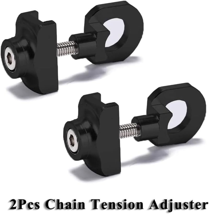 Teocpai 2Pcs Bicycle Chain Tensioner Aluminum Alloy Adjustable Bicycle Chain Tensioner Fastener for Single Speed Bicycle BMX Fixie Bike - Image 4